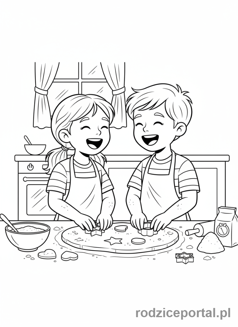 Kolorowanka Hobby Dzieci - Dzieci pieką ciasteczka