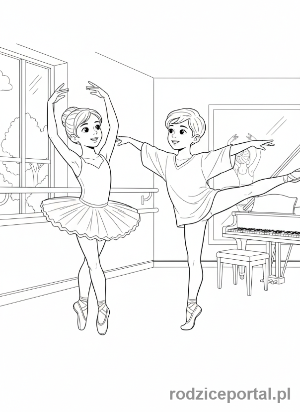 Kolorowanka Hobby Dzieci - Dzieci tańczą balet