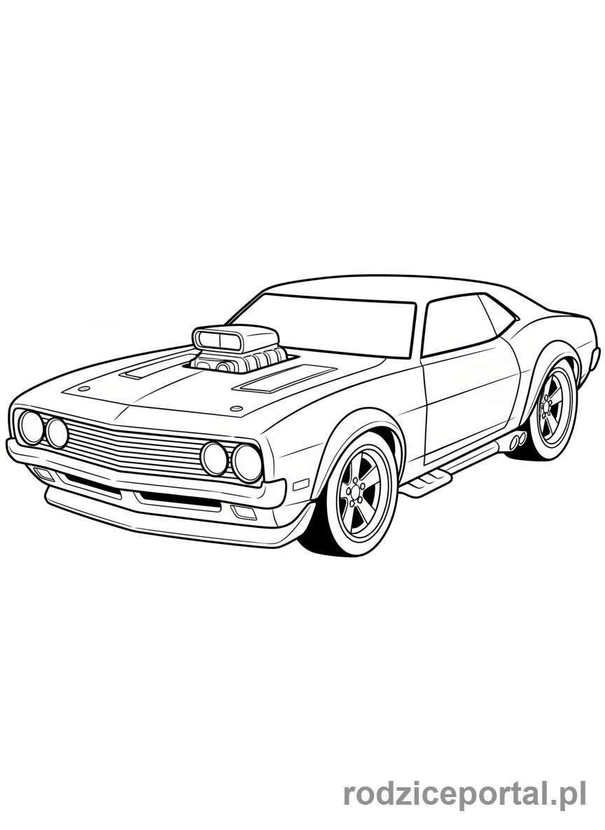Kolorowanka Hot Wheels - Hot Wheels detal auta