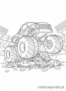 Kolorowanka Hot Wheels - Hot Wheels monster truck
