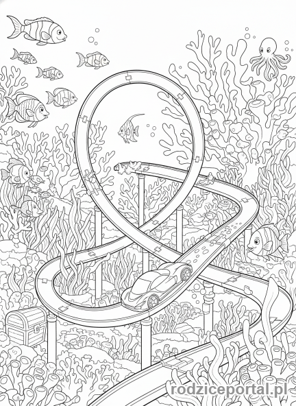 Kolorowanka Hot Wheels - Hot Wheels pod wodą