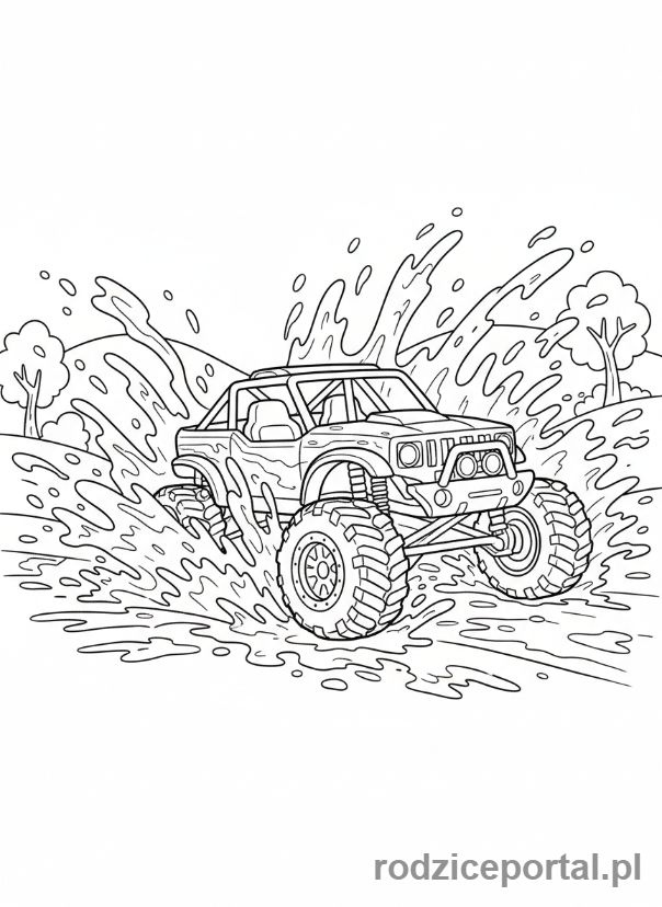 Kolorowanka Hot Wheels - Hot Wheels terenowy