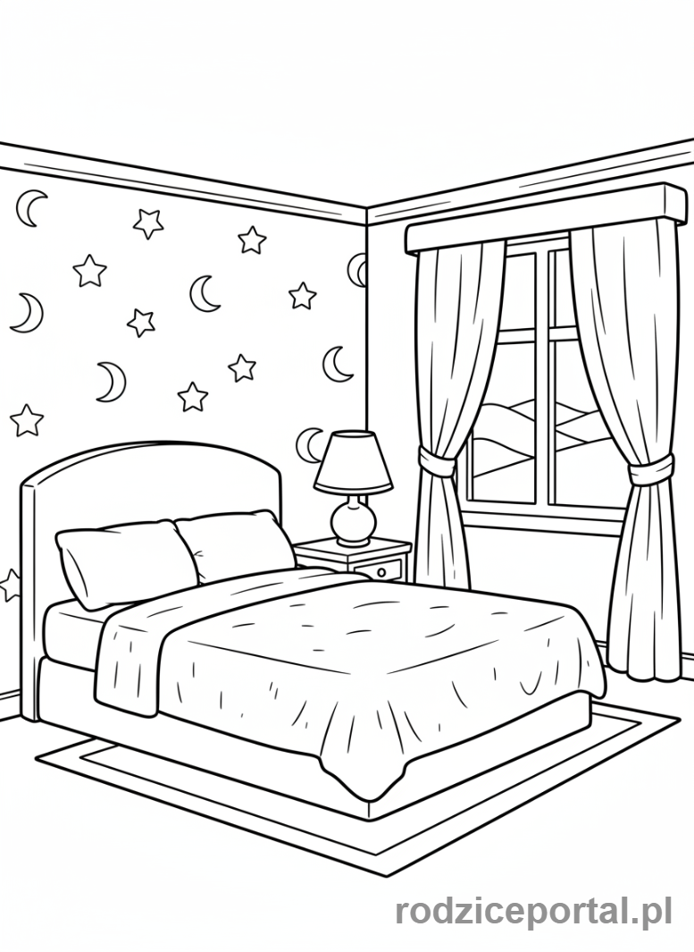 Kolorowanka Hotel - Pokoj hotelowy