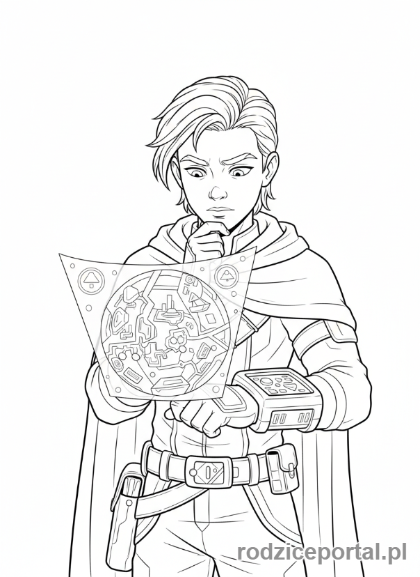 Kolorowanka Huntrix - Huntrix z holograficzną mapą