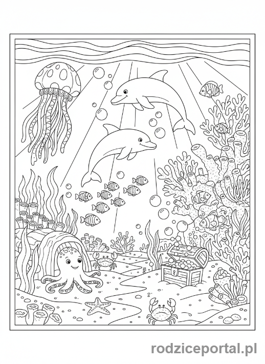 Kolorowanka Ilustracje - Podwodny swiat