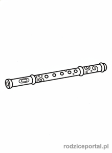 Kolorowanka Instrumenty Muzyczne - Flet_poprzeczny_sam