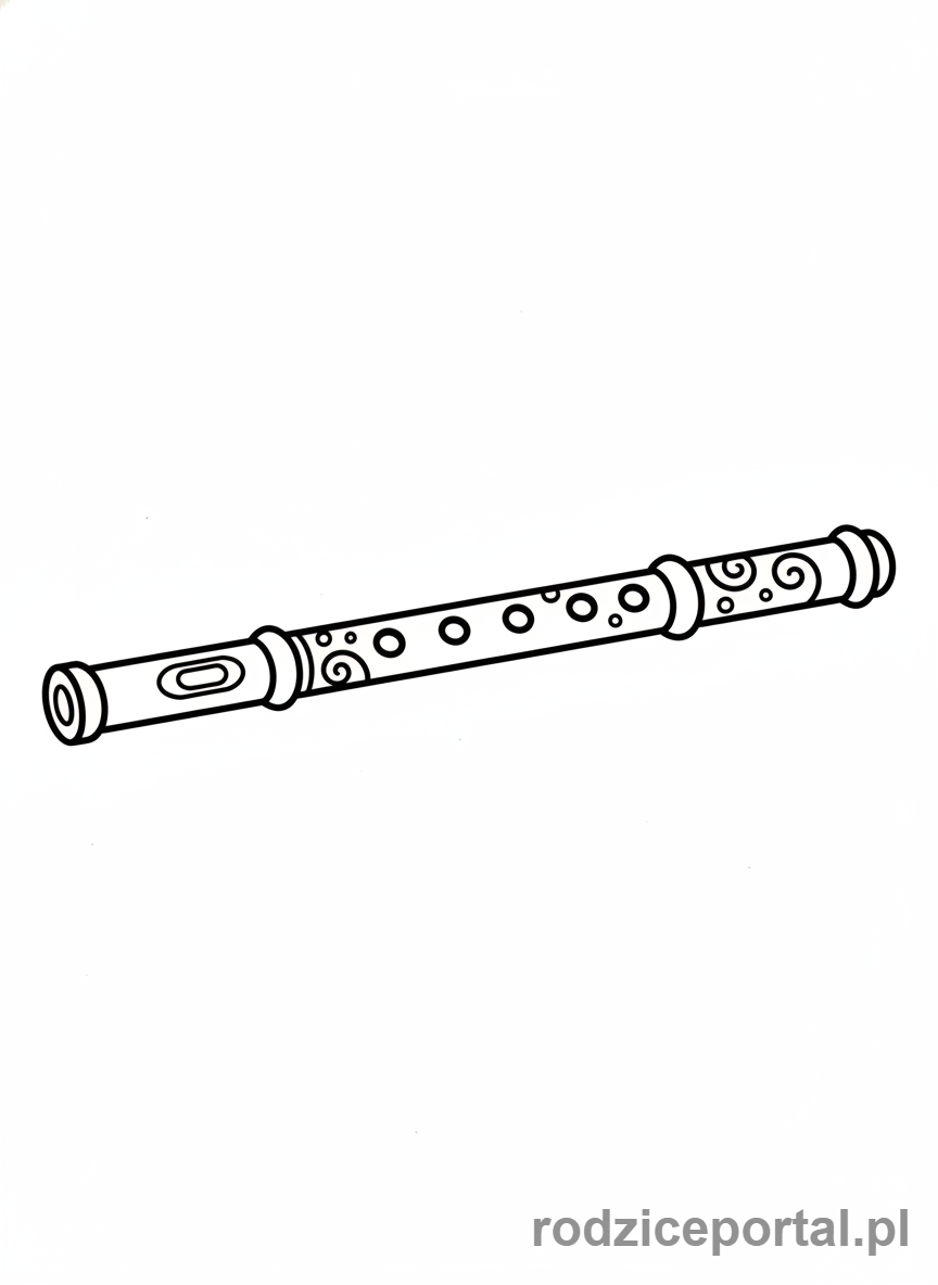 Kolorowanka Instrumenty Muzyczne - Flet_poprzeczny_sam