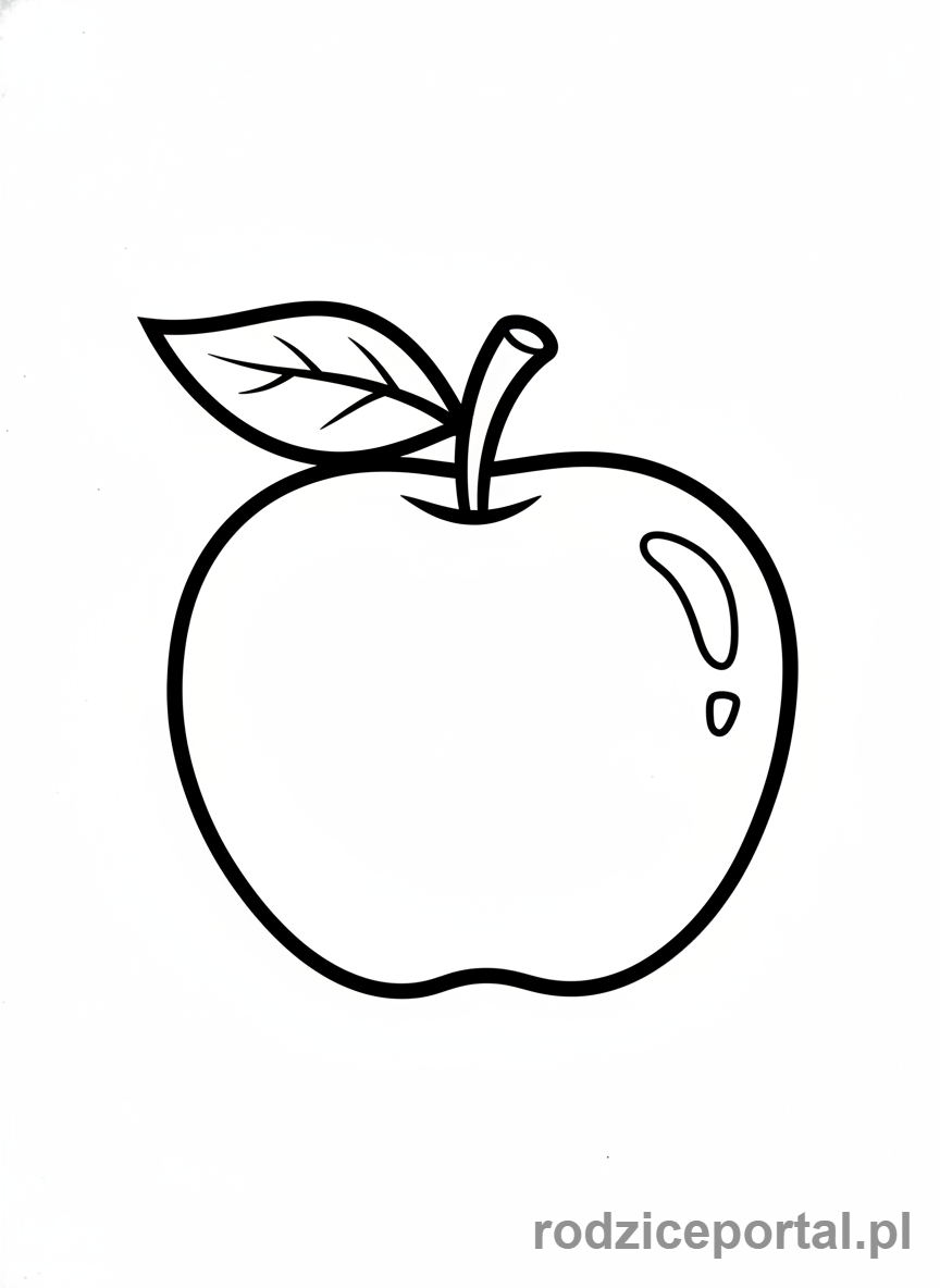 Kolorowanka Jedzenie - Jablko