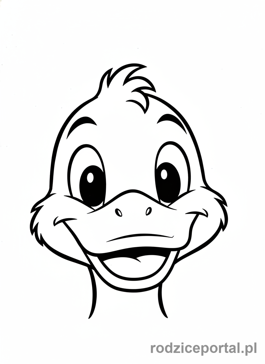 Kolorowanka Kaczka - Kaczka glowa
