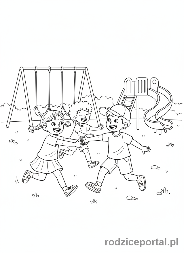Kolorowanka Klasa 1 - Dzieci na przerwie