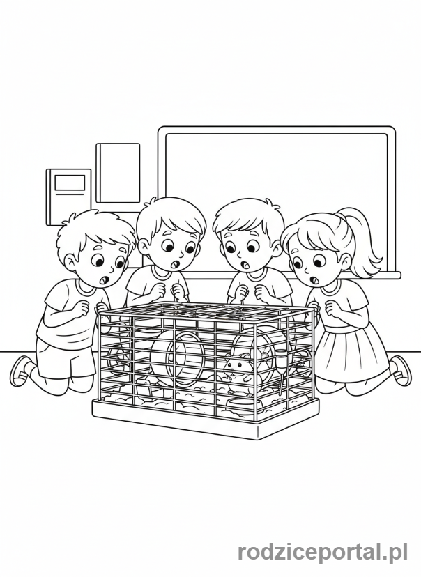 Kolorowanka Klasa 1 - Klasowy chomik