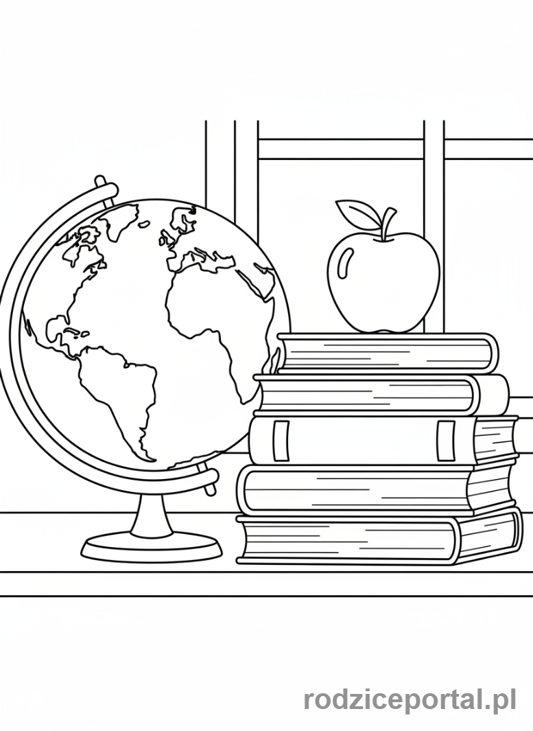 Kolorowanka Klasa 2 - Globus i książki