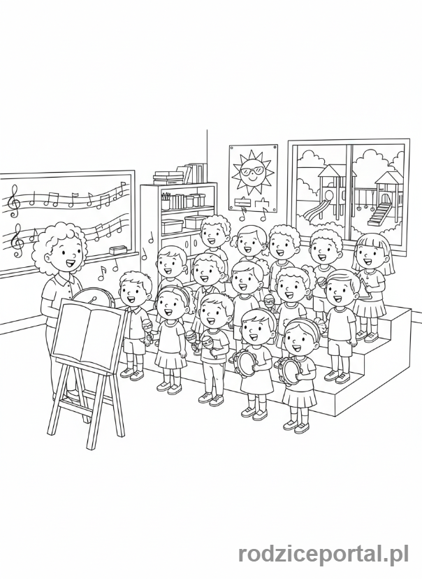 Kolorowanka Klasa 3 - Lekcja muzyki