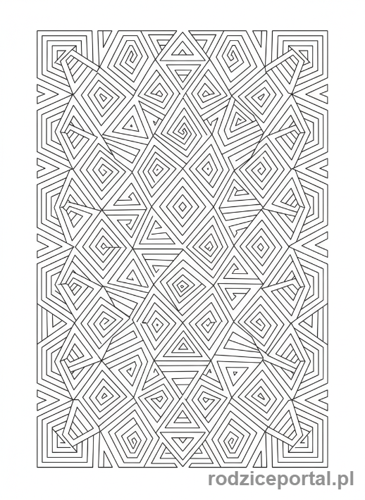 Kolorowanka Kolorowanki Dla Dorosłych - Geometria abstrakcyjna