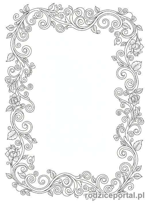 Kolorowanka Kolorowanki Dla Dorosłych - Ogrodzenie z winorośli i liści