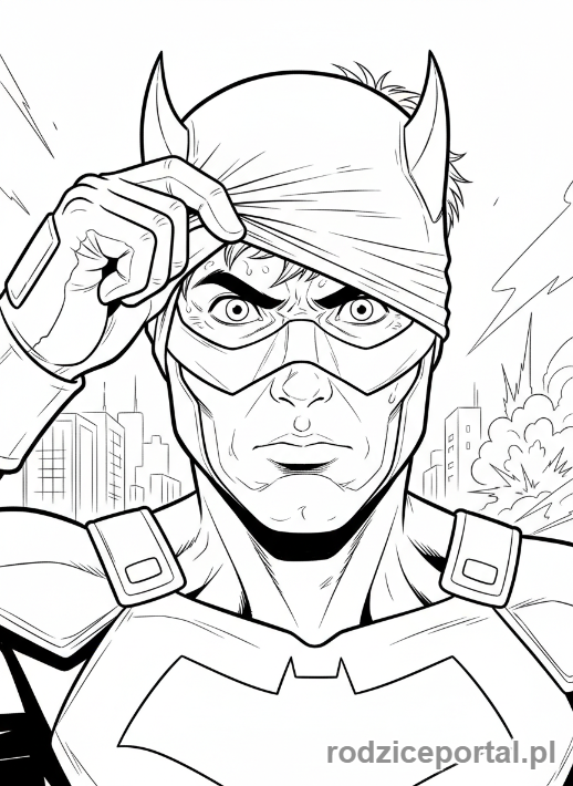 Kolorowanka Komiks - Bohater bez maski