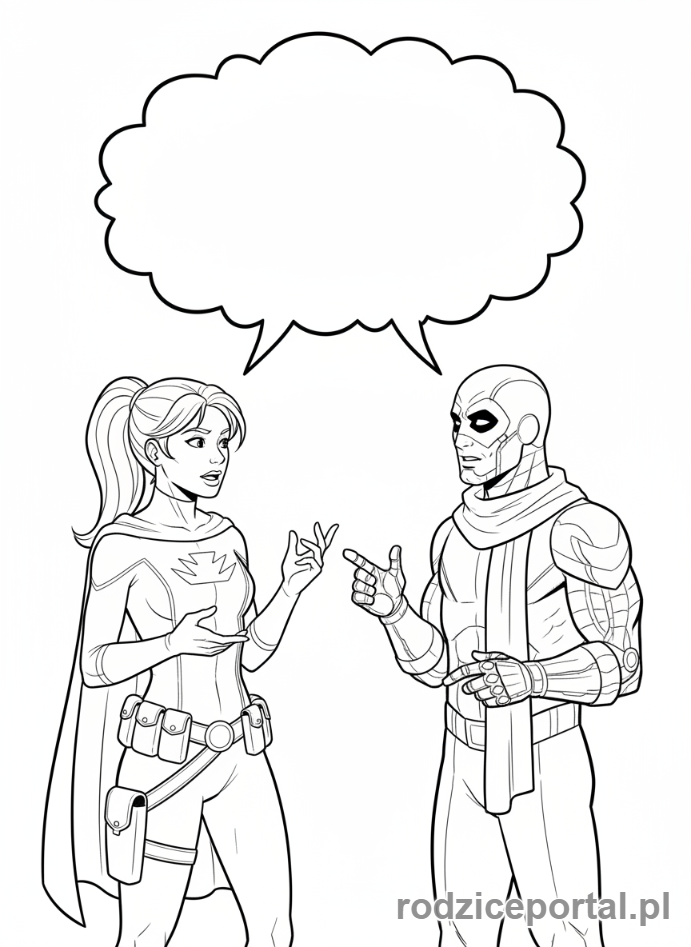 Kolorowanka Komiks - Dialog komiksowy