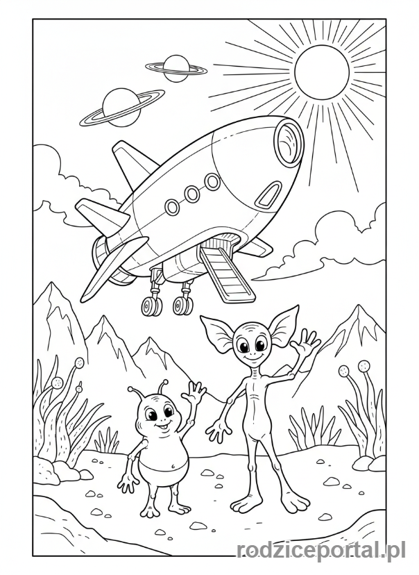 Kolorowanka Komiks - Kosmiczny komiks