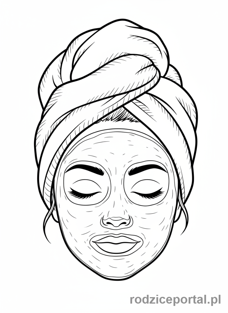 Kolorowanka Kosmetyczka - Klientka_maska