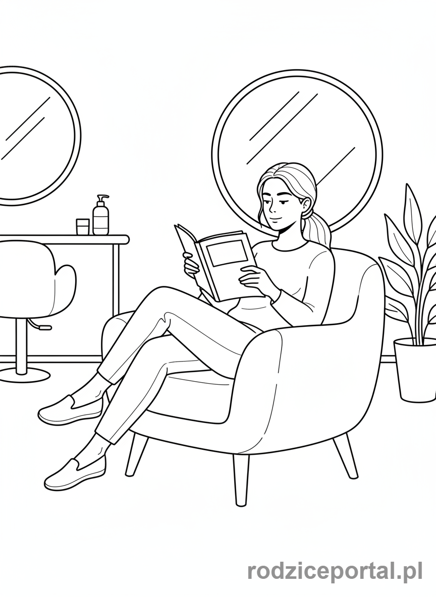 Kolorowanka Kosmetyczka - Klientka_salon