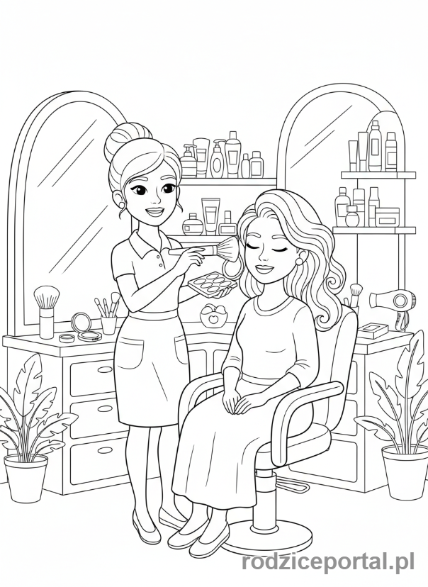 Kolorowanka Kosmetyczka - Kosmetyczka_praca