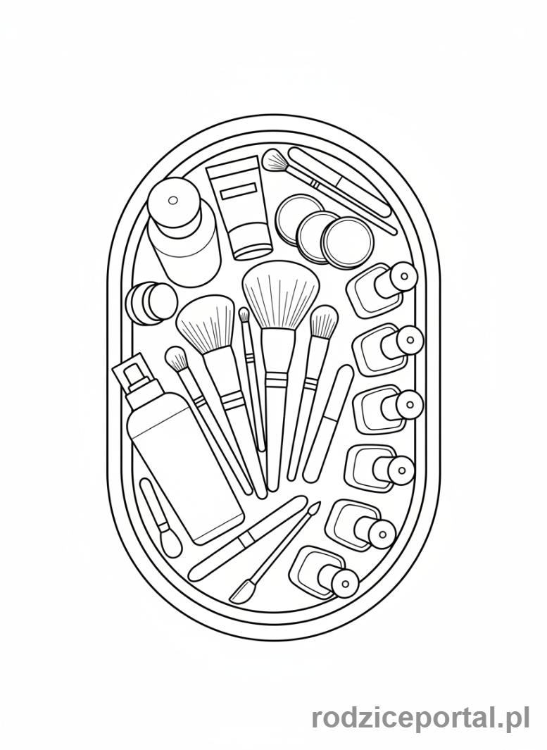 Kolorowanka Kosmetyczka - Narzędzia_kosmetyczne