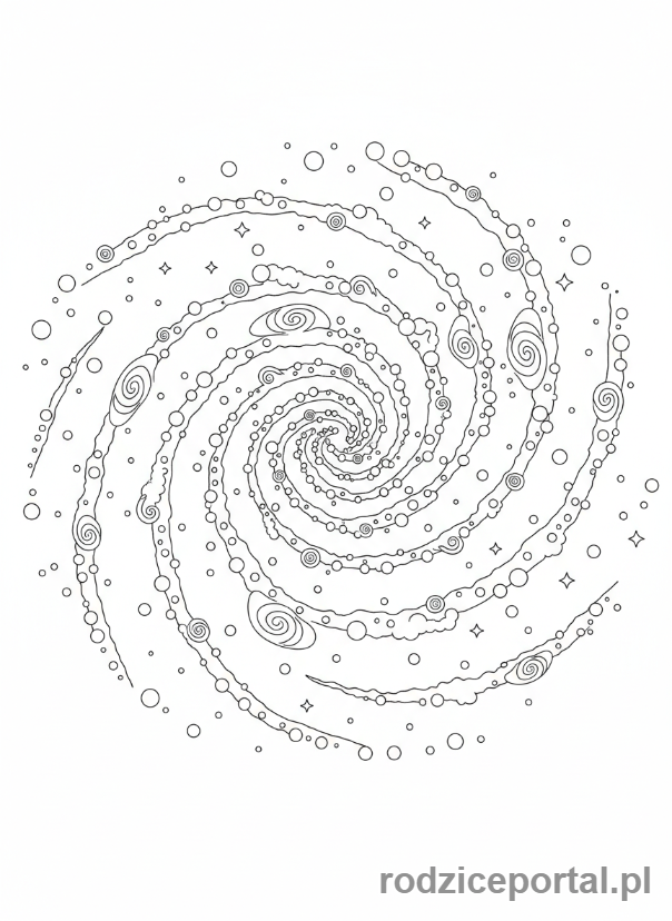 Kolorowanka Kosmos Edukacyjne - Widok Drogi Mlecznej