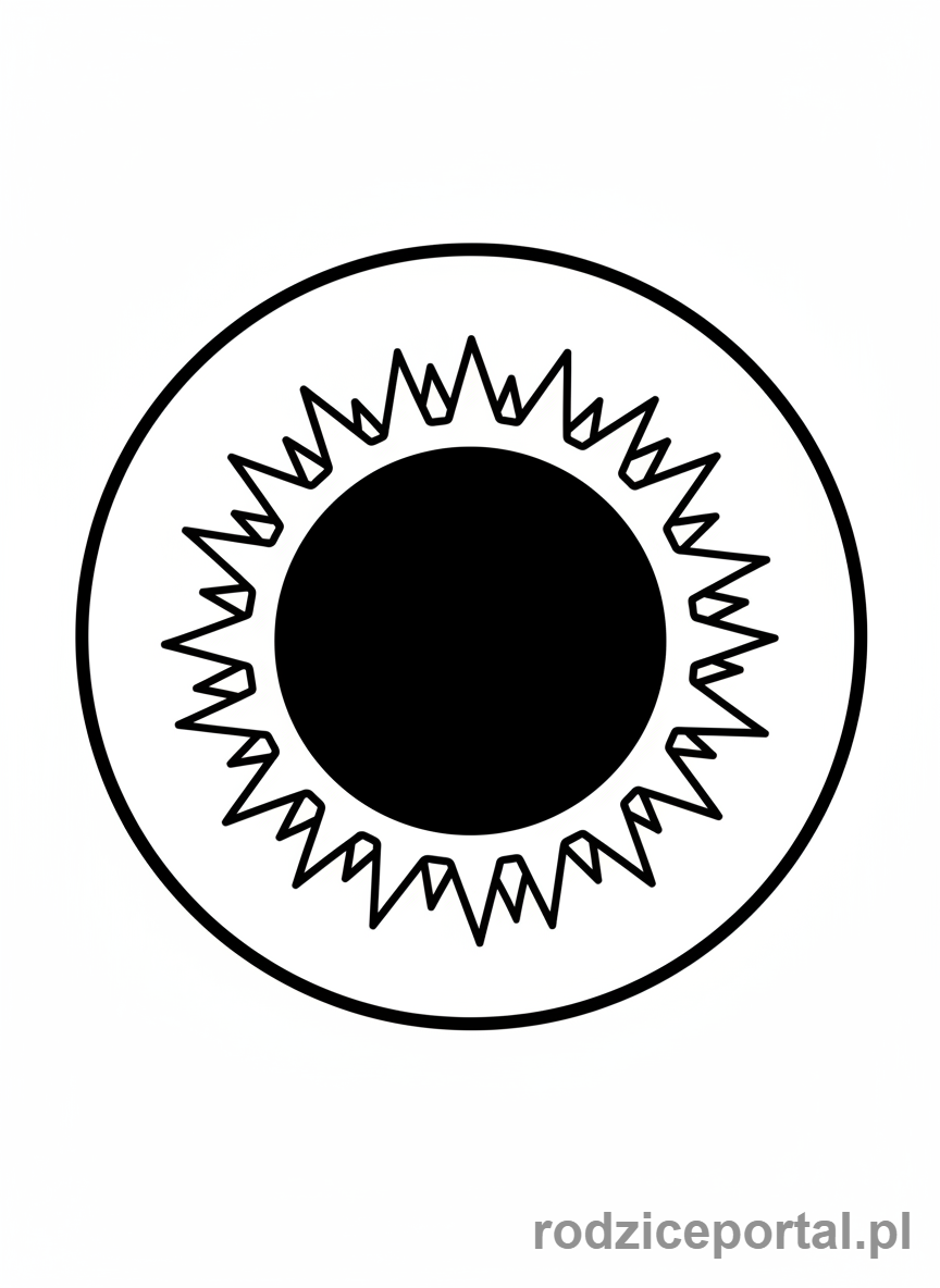 Kolorowanka Kosmos Edukacyjne - Zaćmienie słońca