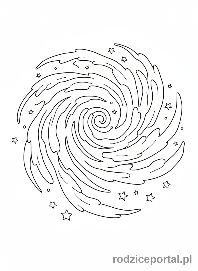 Kolorowanka Kosmos - Mgławica kosmiczna