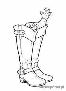 Kolorowanka Kot W Butach - Kot w Butach w butach