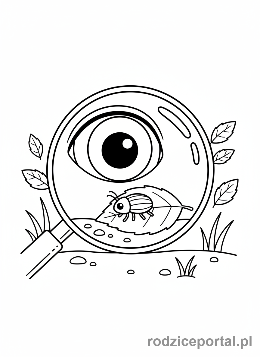 Kolorowanka Kreatywne Bez Ekranu - Dziecko odkrywa nature