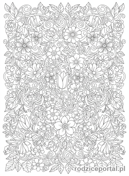 Kolorowanka Kreatywne Wzory - KwiatoweDetale