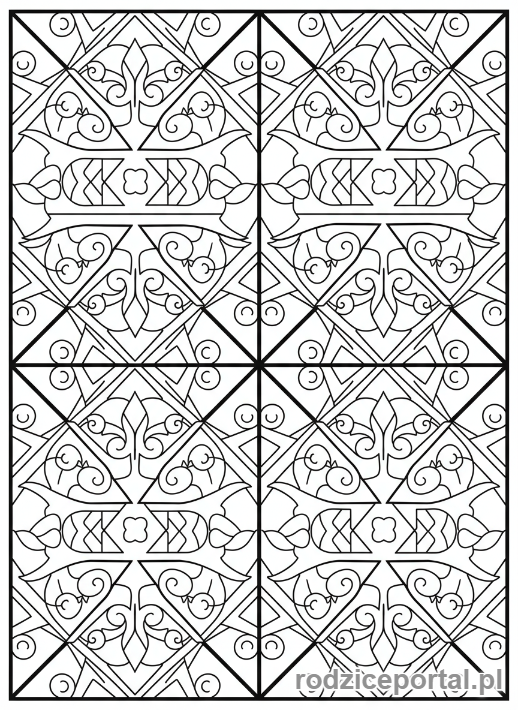 Kolorowanka Kreatywne Wzory - WzorWitrazu