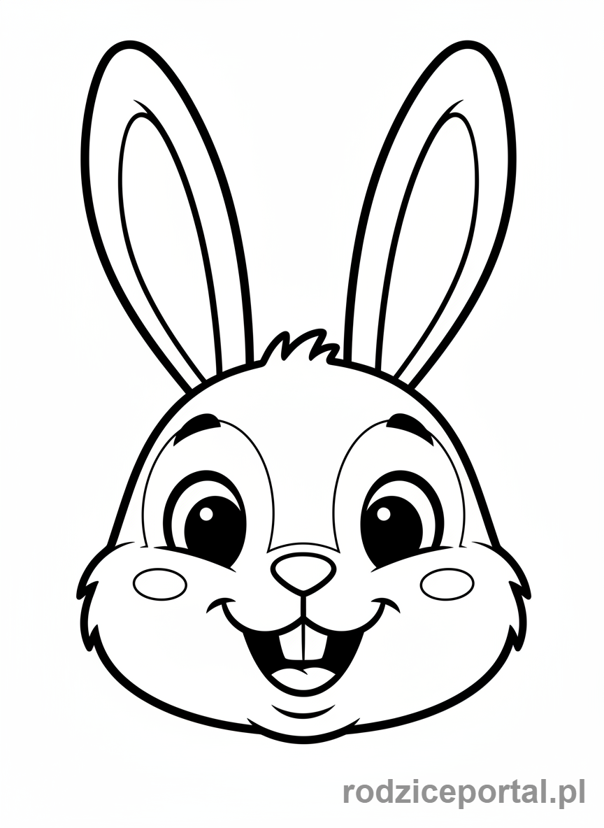 Kolorowanka Królik - Królik uśmiechnięty