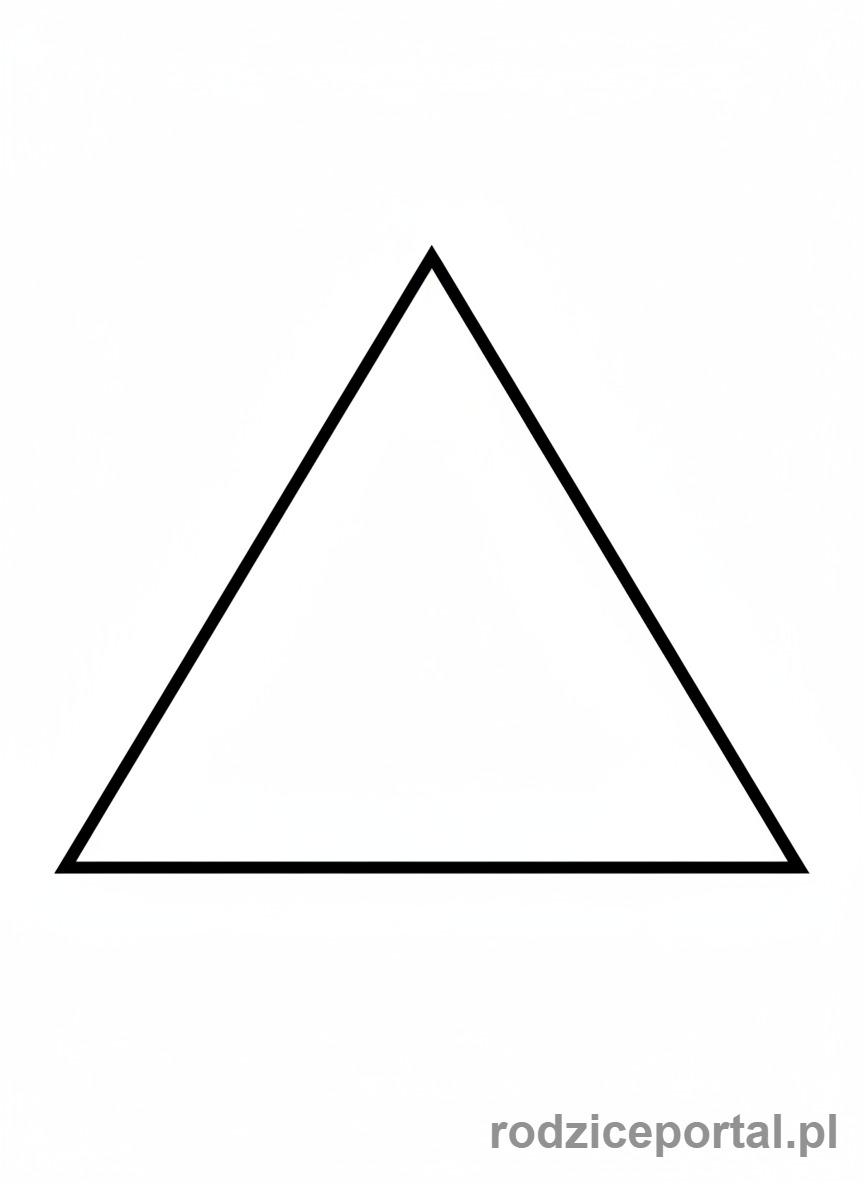Kolorowanka Kształty Geometryczne - Duży trójkąt równoboczny