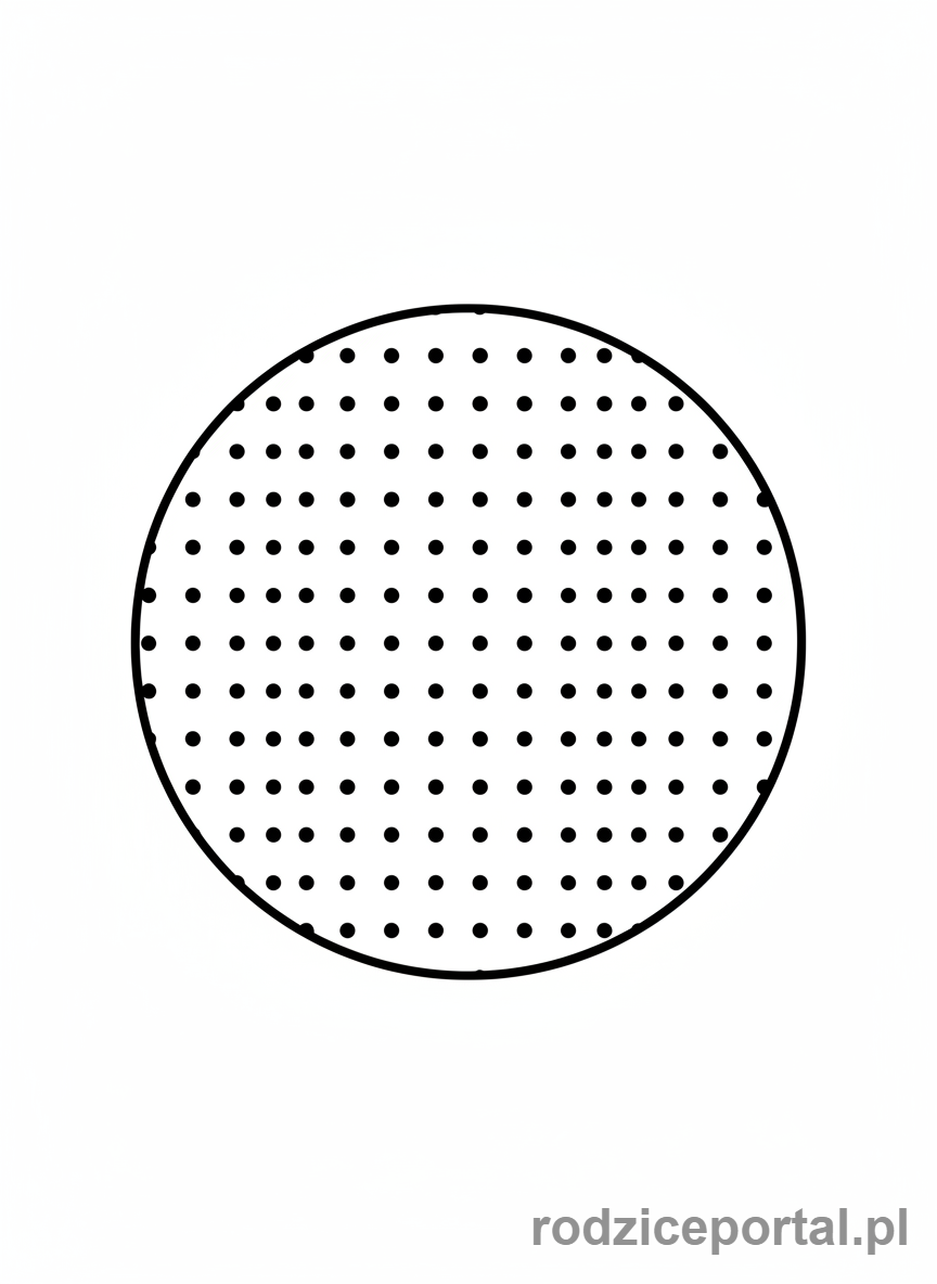 Kolorowanka Kształty Geometryczne - Koło w kropki