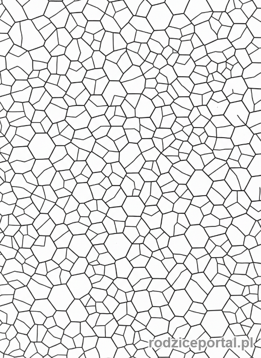 Kolorowanka Kształty Geometryczne - Wzór z heksagonów