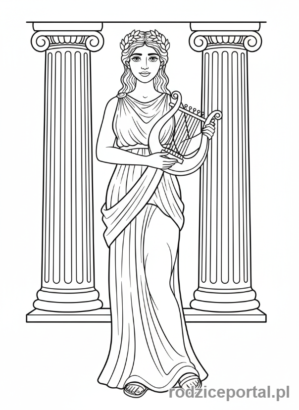 Kolorowanka Kultura Świata - Grecka bogini