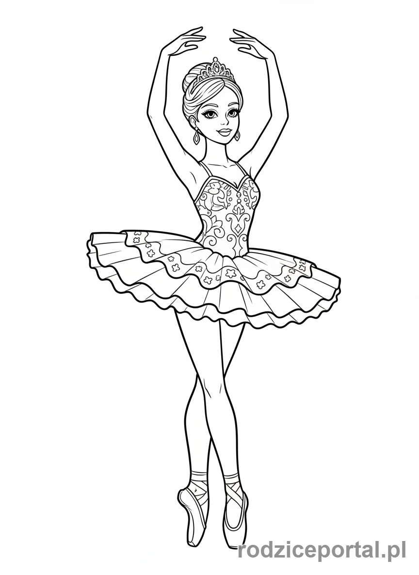 Kolorowanka Lalka - Lalka baletnica