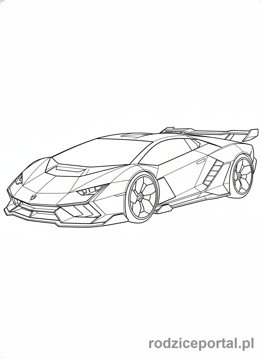 Kolorowanka Lamborghini - Futurystyczne Lamborghini concept