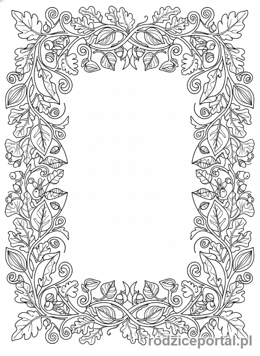 Kolorowanka Liście - Kompozycja z liści