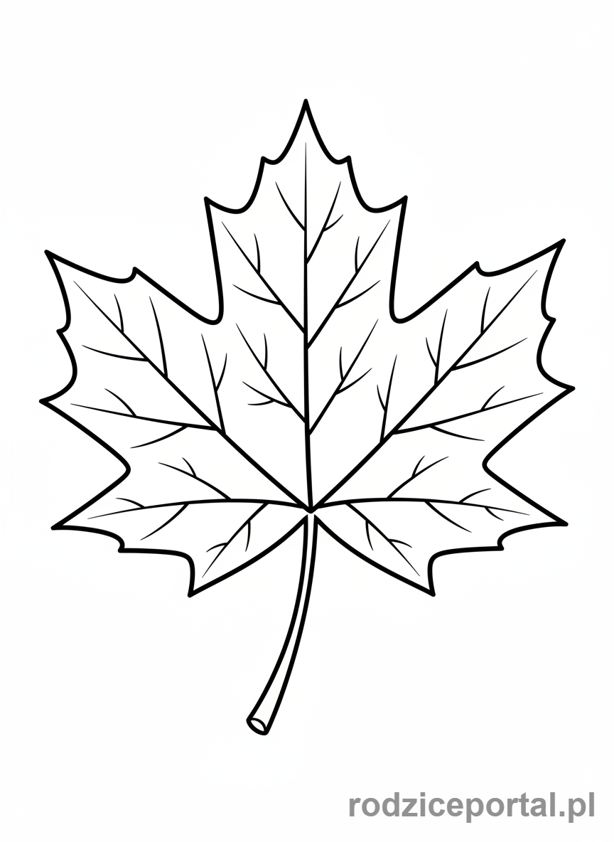 Kolorowanka Liście - Liść klonu duży