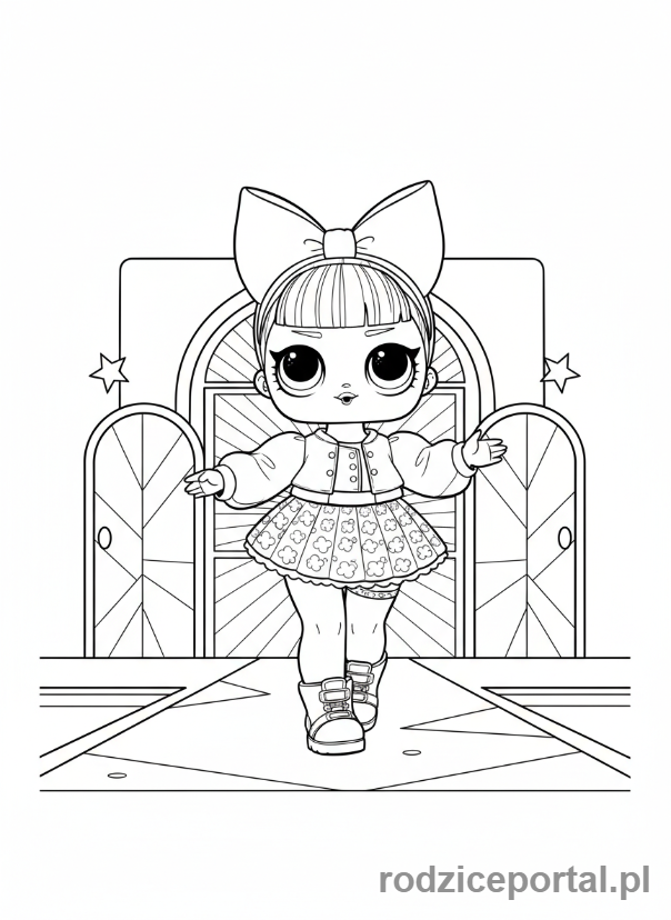 Kolorowanka Lol - Lalka L.O.L. na wybiegu mody