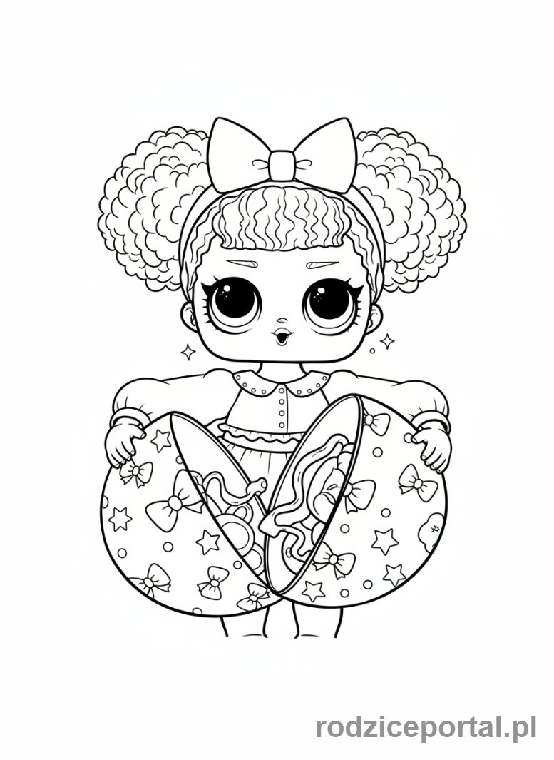 Kolorowanka Lol - Lalka L.O.L. otwierająca niespodziankę