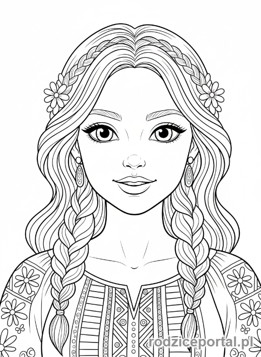 Kolorowanka Malarstwo - Portret kobiety