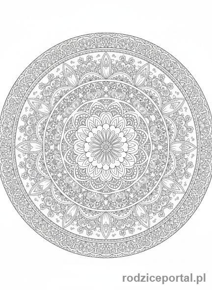 Kolorowanka Mandala - Bardzo złożona mandala