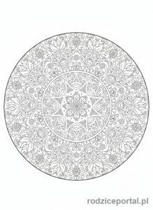Kolorowanka Mandala - Klasyczna skomplikowana mandala