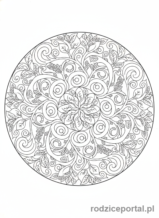 Kolorowanka Mandala - Mandala inspiracja naturą