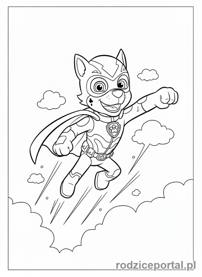 Kolorowanka Marshall - Marshall w kostiumie superbohatera