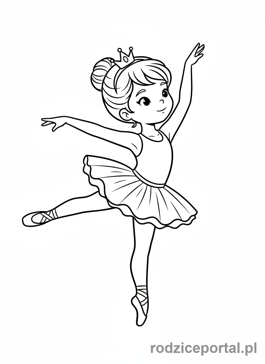 Kolorowanka Marzenia Zawodowe - Dziecko tancerka baletnica